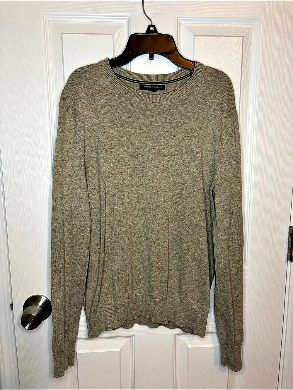 Banana Republic Cotton Crewneck Sweater Gray Small